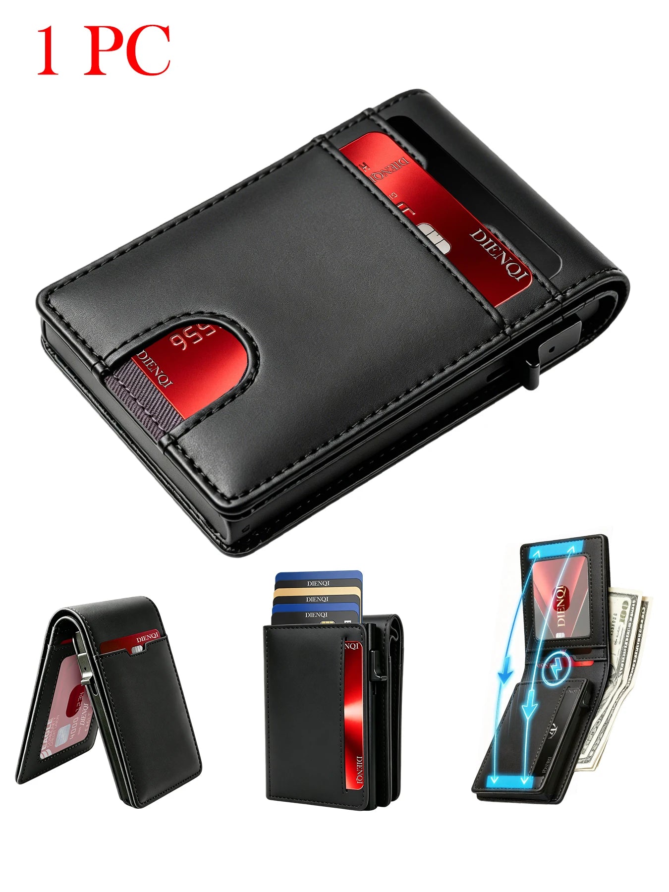 Luxury Brand Credit Card Holder Men Wallets Rfid Cardholder Hardcase Wallet for Men Smart Wallet with Id Slot Fathers Day Gifts