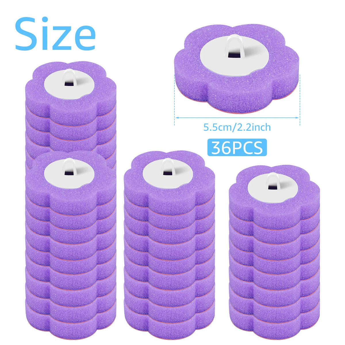 Toilet Brush With Disposable Replacement Head Kits