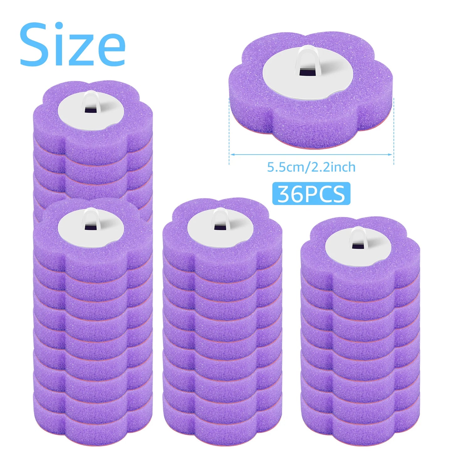 Toilet Brush With Disposable Replacement Head Kits