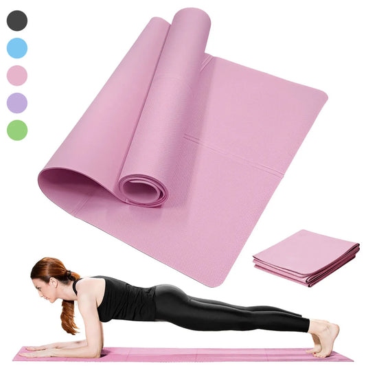 Yoga Mat Pilates Fitness Mat 3/4/6mm Thicknes Non Slip Yoga