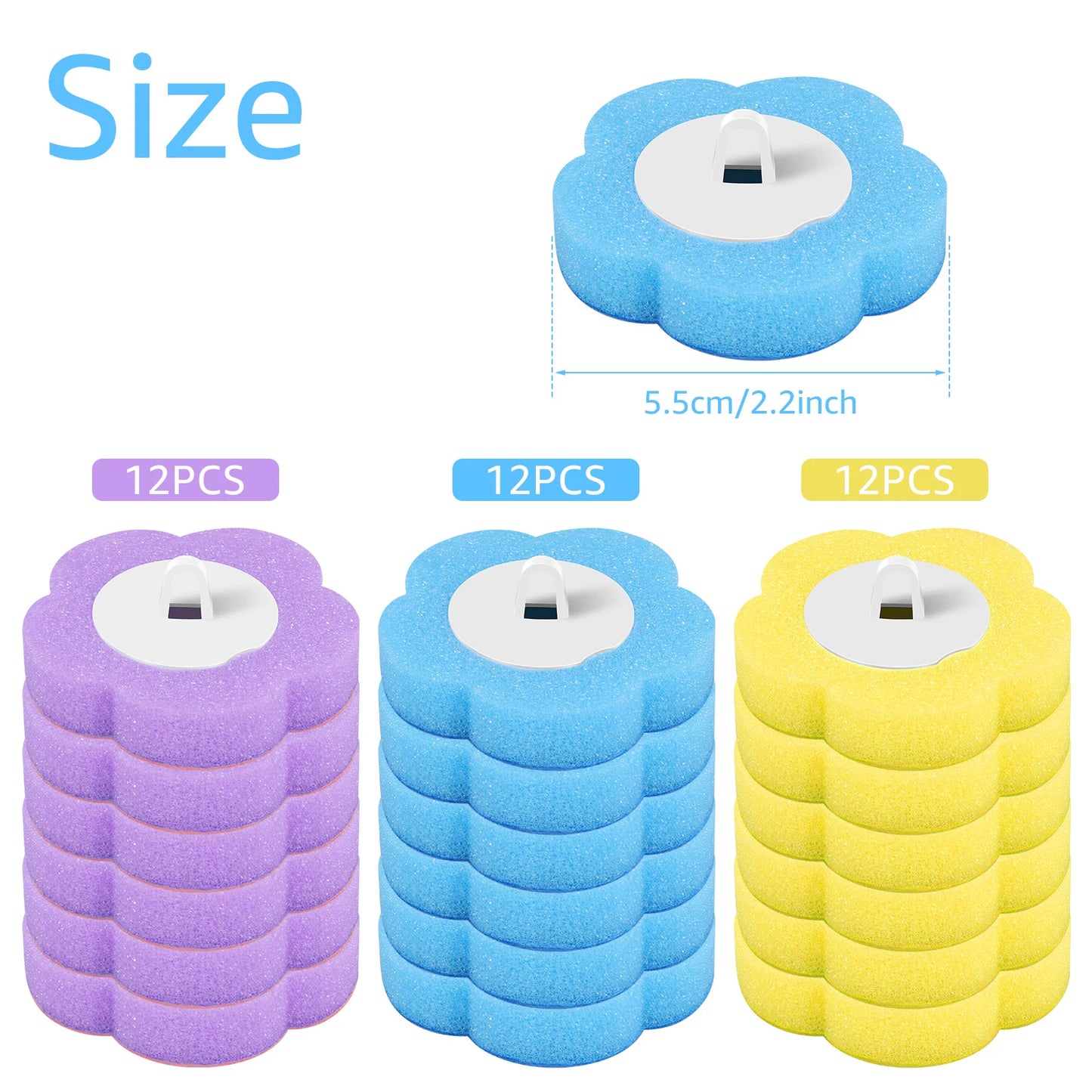 Toilet Brush With Disposable Replacement Head Kits