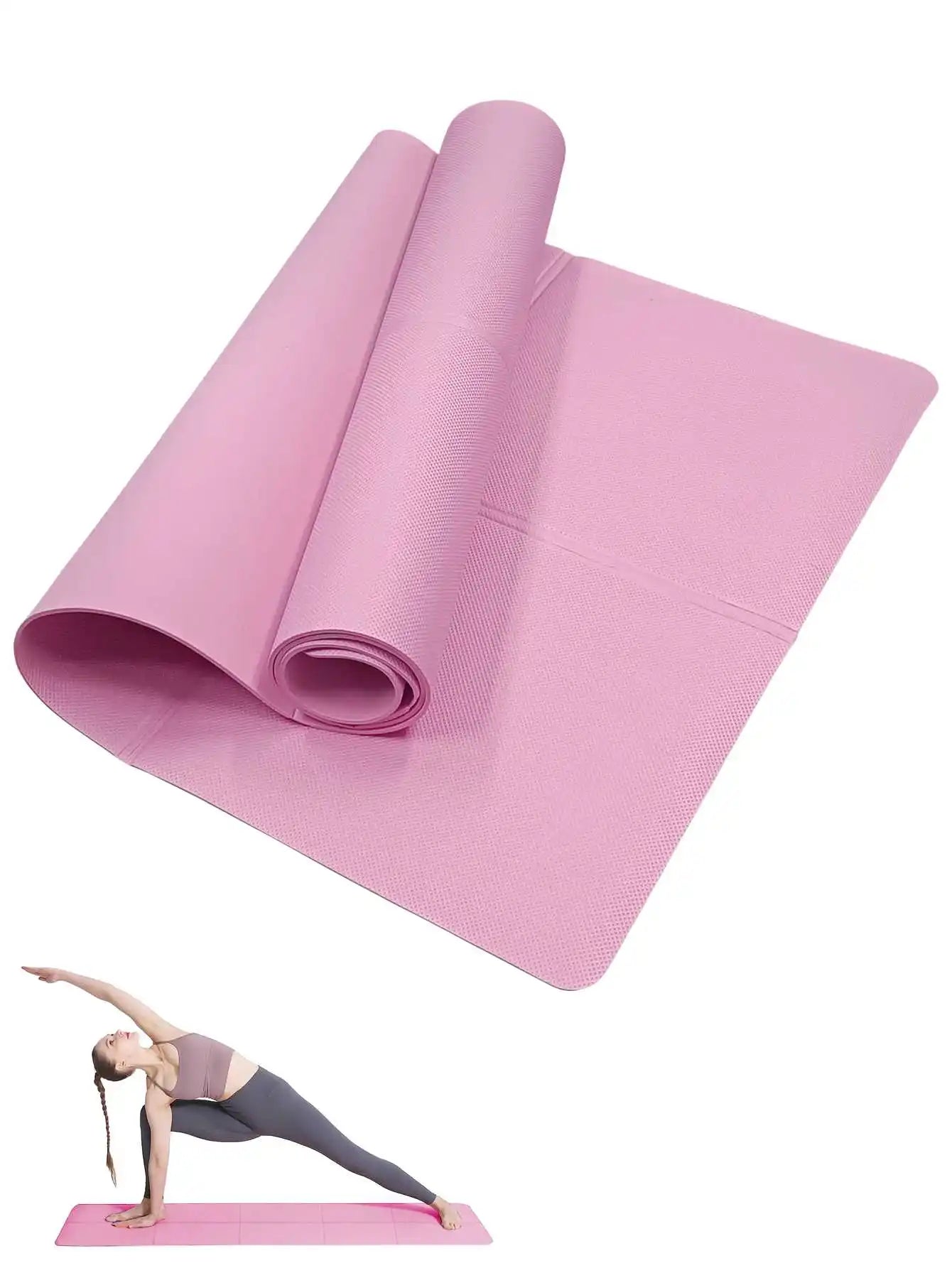 Yoga Mat Pilates Fitness Mat 3/4/6mm Thicknes Non Slip Yoga