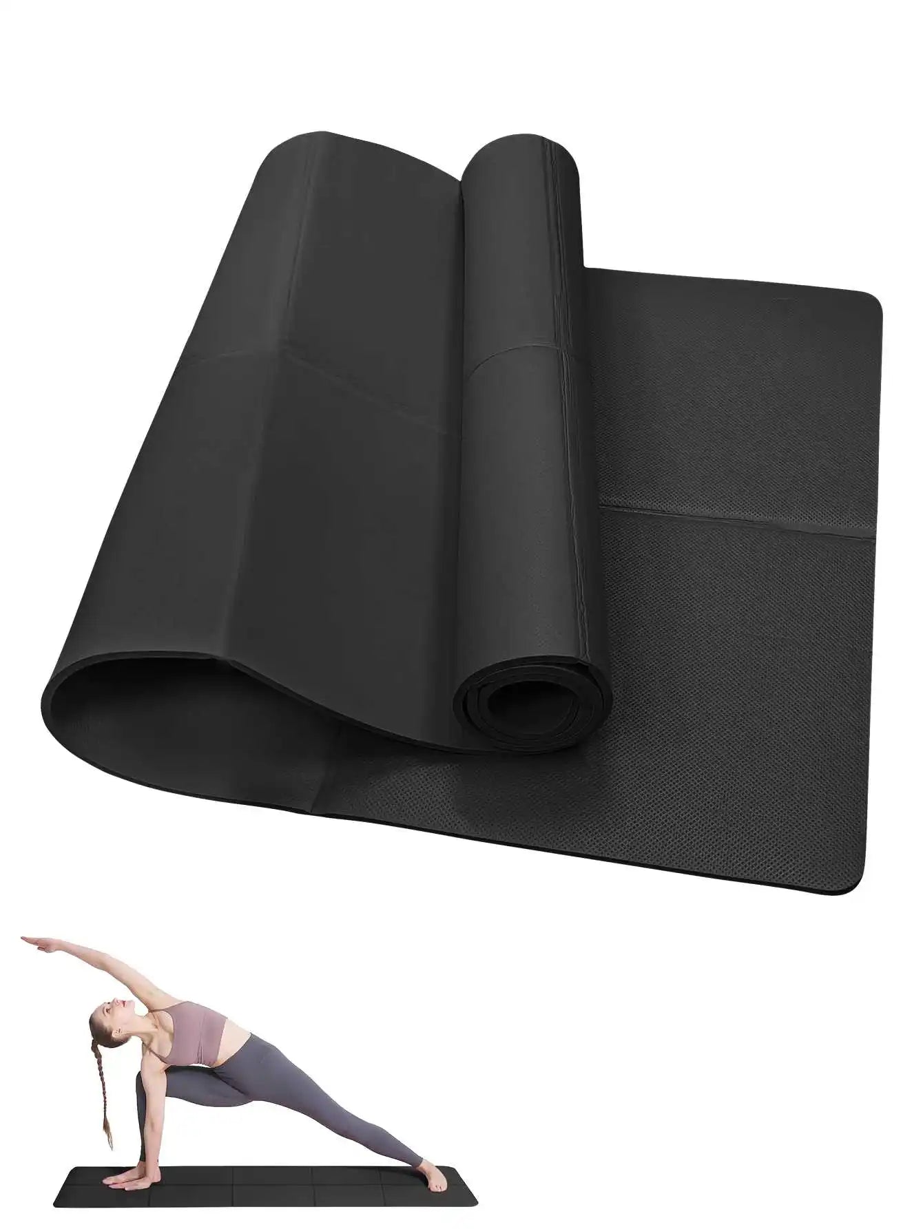 Yoga Mat Pilates Fitness Mat 3/4/6mm Thicknes Non Slip Yoga