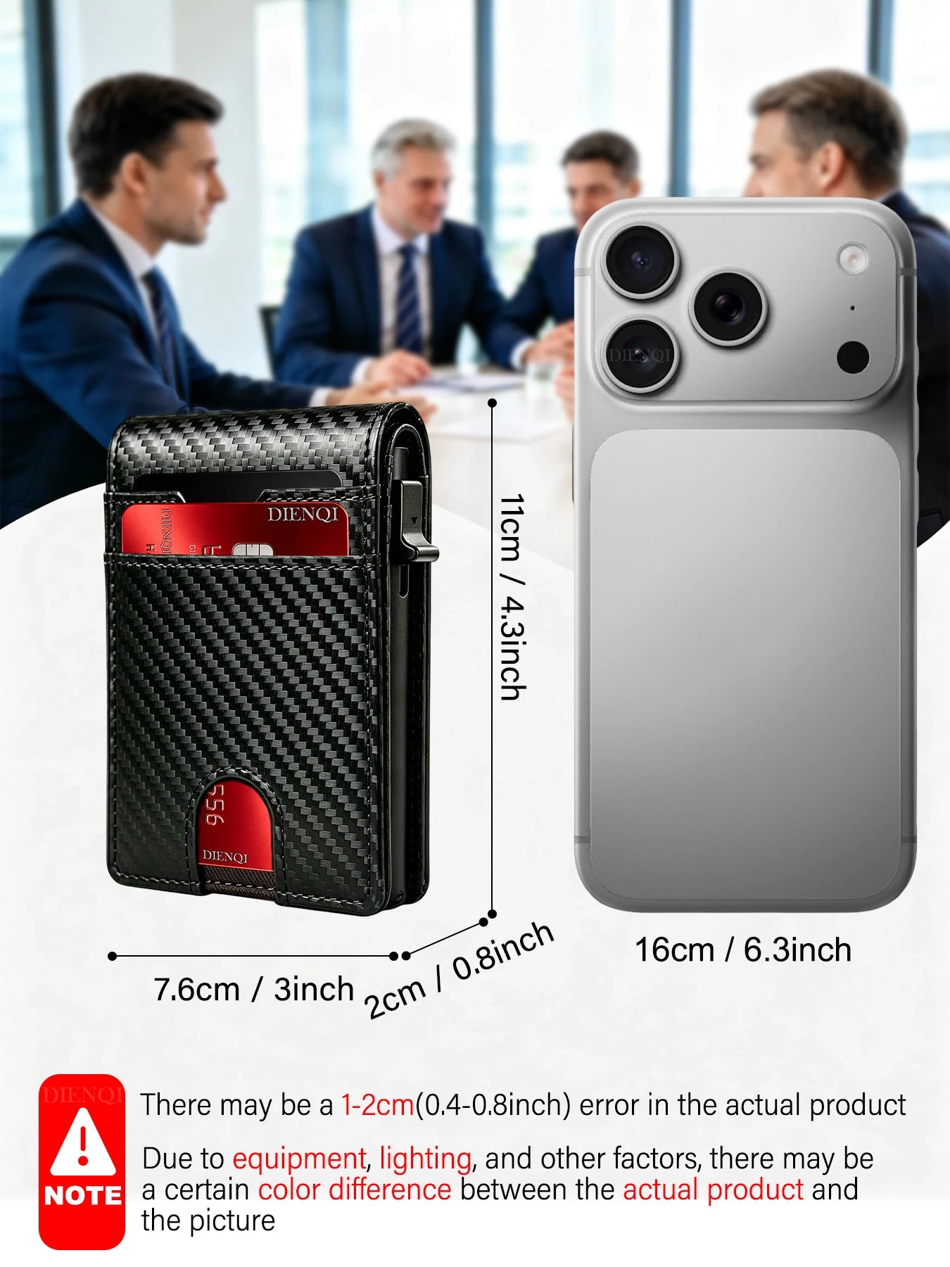 Luxury Brand Credit Card Holder Men Wallets Rfid Cardholder Hardcase Wallet for Men Smart Wallet with Id Slot Fathers Day Gifts