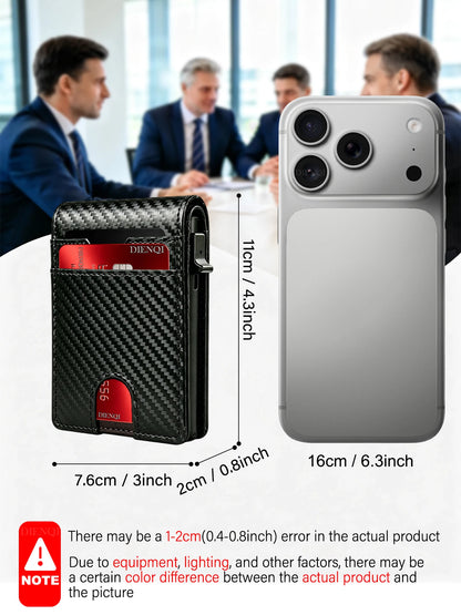 Luxury Brand Credit Card Holder Men Wallets Rfid Cardholder Hardcase Wallet for Men Smart Wallet with Id Slot Fathers Day Gifts