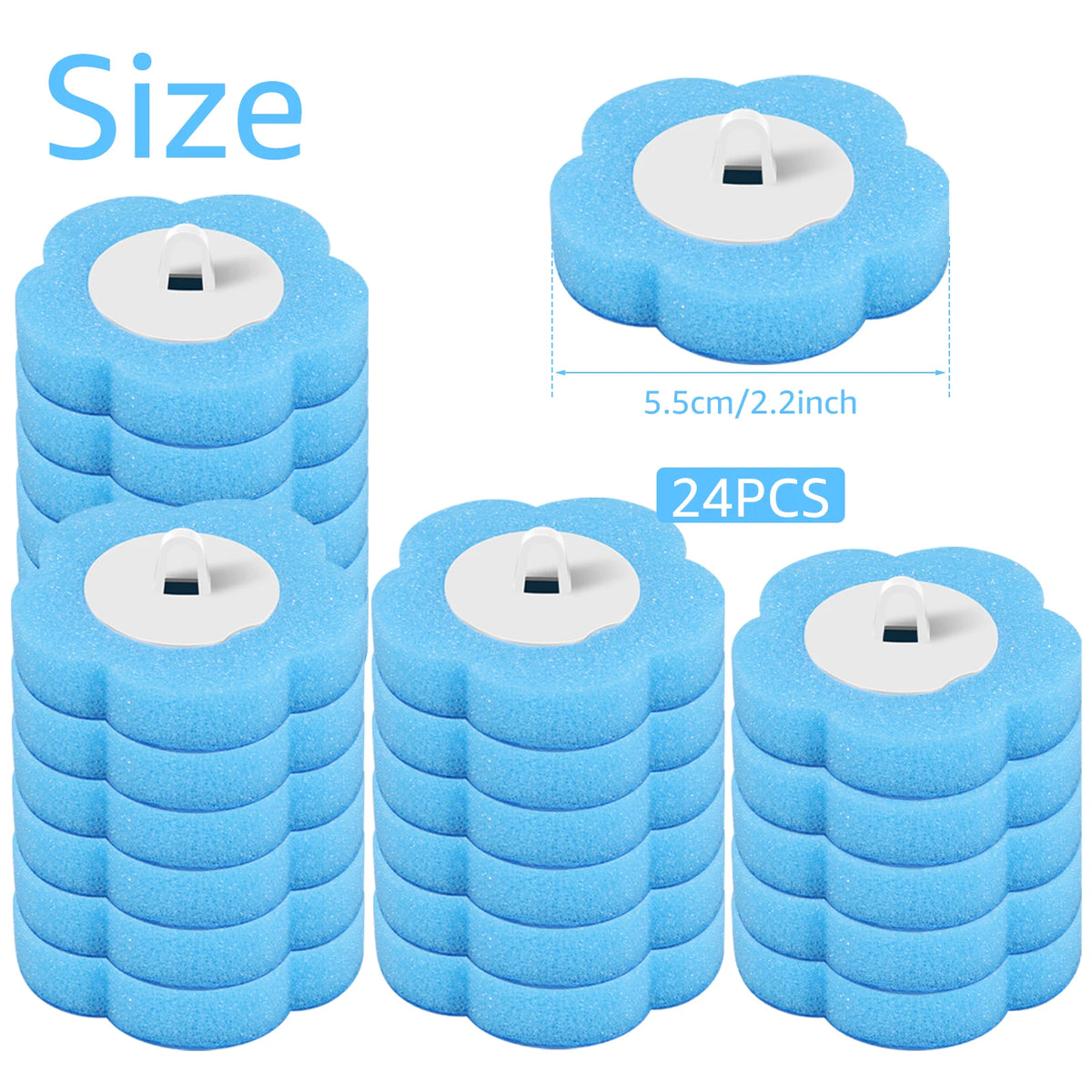 Toilet Brush With Disposable Replacement Head Kits