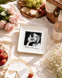 Personalised Bestie Photo Trinket Dish Custom Jewelry Ring Dish Bridesmaid Proposal Ceramic Trinket Tray for Friend Wedding Gift