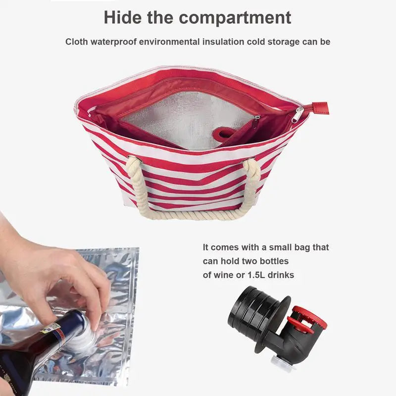 Beach Wine Cooler Tote